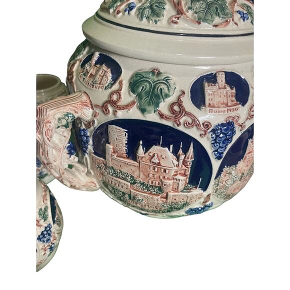 Vintage German Castle Stoneware Punchbowl/Tureen Set - Picture 4 of 8